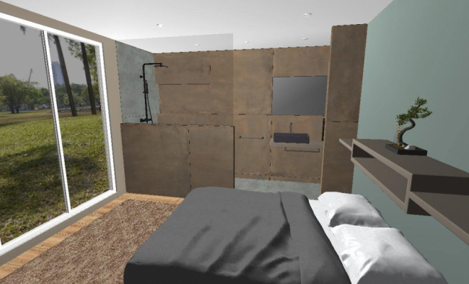 Plan 3D salle de bain dans le Grésivaudan , Grésivaudan, Ambiance Revêtements